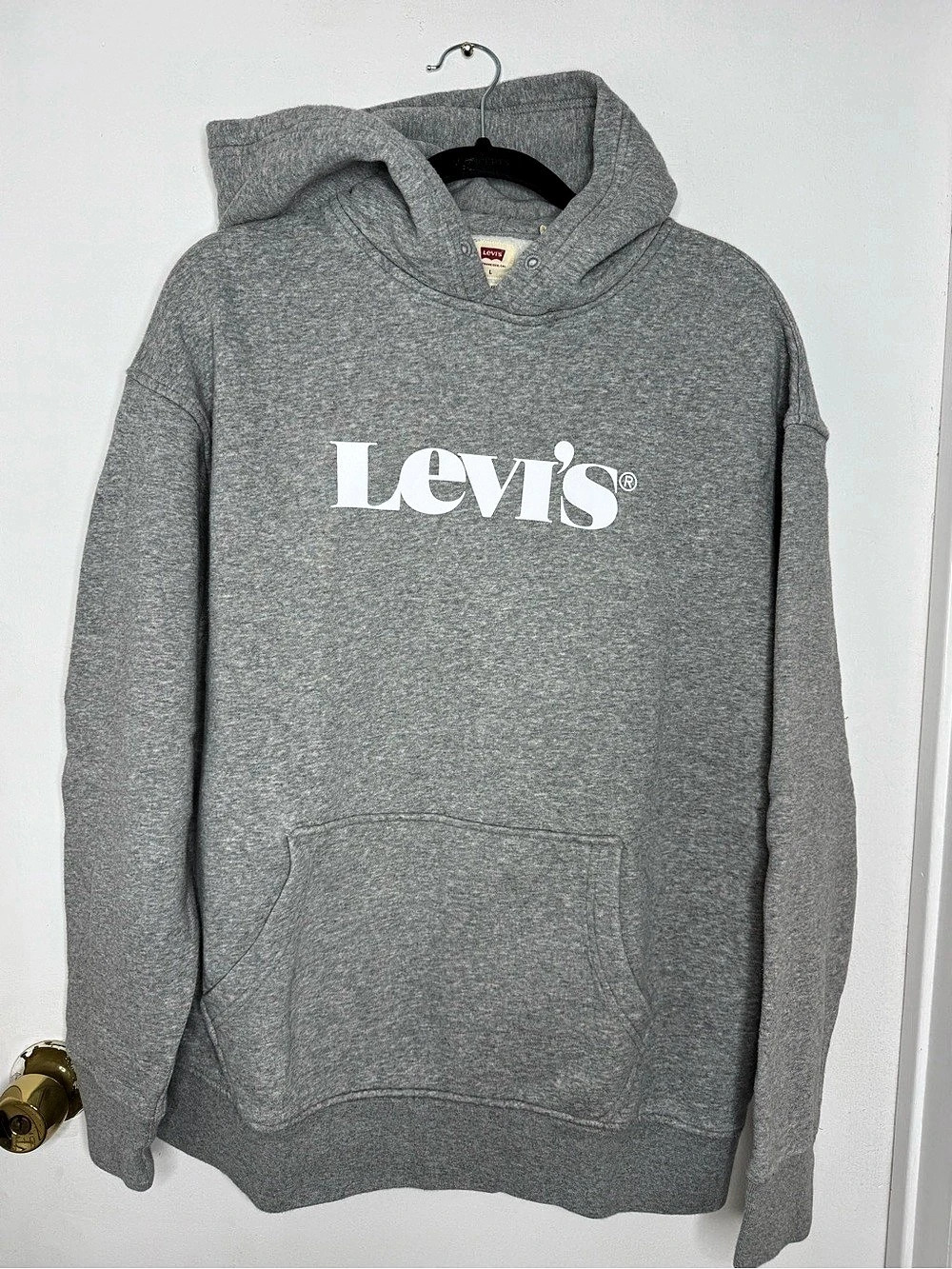 Levi's Relaxed Graphic Hoodie Gray Large